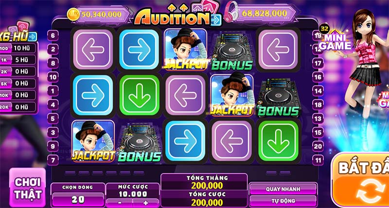 Luật chơi Audition tương tư như nhiều game nổ hũ khác